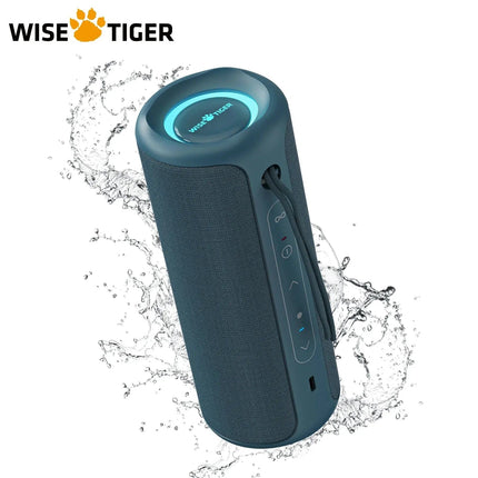 WISETIGER P3 30W Outdoor Portable Bluetooth Speaker IPX7 Waterproof Wireless Sound box Bass Boost BT5.3 RGB TWS Connectivity HEBDO