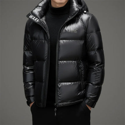 Super Down Jacket 2024 Winter New Short Coat Thickened Designer Clothing Hooded Casual Heating Luxury Down Ultra-light Filling HEBDO STORE