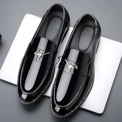 male comfortable shoe leather fashion shoes men terse mocassini  loafers black high quality casual mens luxury business Hebdo Store