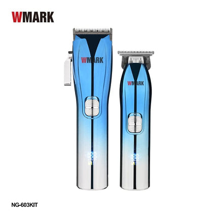 WMARK NG-603 kit High Speed Professional Hair Clipper Hair Trimmer 2 in 1 7000RPM+6000RPM With LED Display HEBDO STORE