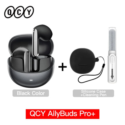 QCY HT10 AilyBuds Pro+ ANC Wireless Earphone Hi-Res Audio with LDAC Bluetooth 5.3 Earbuds 6 Mic AI HD Call Multipoint Connection HEBDO STORE