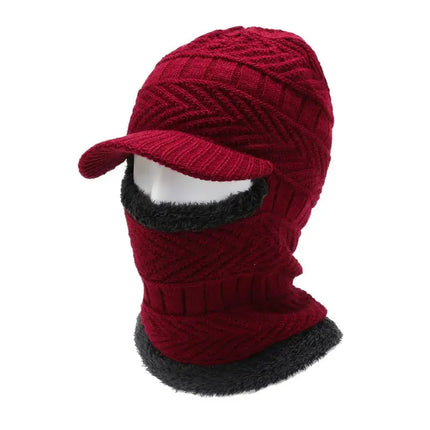 Winter Hat for Men Skullies Beanies Hats Winter Beanies for Men Women Wool Scarf Cap Balaclava Mask Bonnet Knitted Hat for Women HEBDO