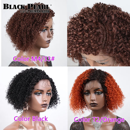 HD Lace Brown Curly Bob Wig Human Hair 13X7X2 Lace Front Wigs Pre Plucked with Baby Hair Glueless Short Curly Wavy Human Hair HEBDO STORE