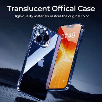 Joyroom Case For iPhone 15 14 Pro Max Case Crystal Transparent Back PC+TPU Anti-Yellow Full Lens Cover For iPhone 13 Pro Max HEBDO STORE