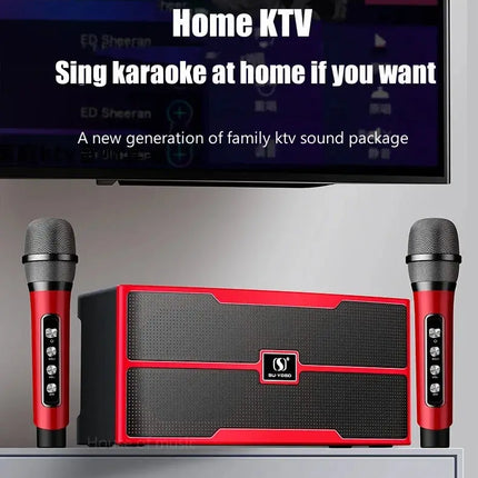 120W High Power Wireless Portable Microphone Bluetooth Speaker Sound Family Party Karaoke Subwoofer Boombox caixa TF(SD) HEBDO