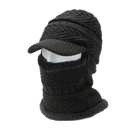 Winter Hat for Men Skullies Beanies Hats Winter Beanies for Men Women Wool Scarf Cap Balaclava Mask Bonnet Knitted Hat for Women HEBDO