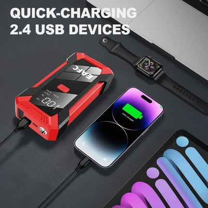 Super Capacitor Car Jump Starter 2000A/1200A Car Booster Device Portable Battery Starters Charger Starting for Emergency Device HEBDO STORE