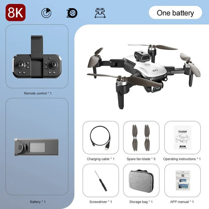 S2S Brushless Drone 4k Profesional 8K HD Dual Camera Obstacle Avoidance Aerial Photography Foldable Quadcopter Flying 25Min HEBDO STORE