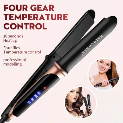 4 Gears Adjustable Temperature 2in1 Professional Flat Iron Hair Straightener Fast Warm-up Styling Tool For Wet or Dry Hair HEBDO STORE