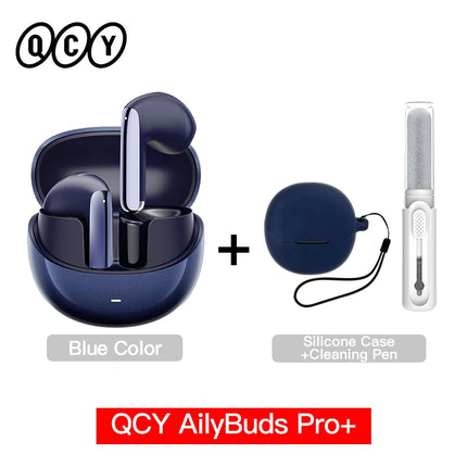 QCY HT10 AilyBuds Pro+ ANC Wireless Earphone Hi-Res Audio with LDAC Bluetooth 5.3 Earbuds 6 Mic AI HD Call Multipoint Connection HEBDO STORE