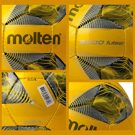 Original Molten Futsal Wear-resistant PU Material Indoor Football Training Hand Stitched Low Elastic Soccer Balls F9A3200-YS Hebdo Store