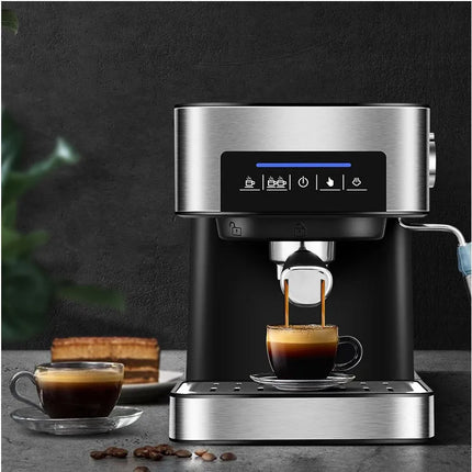 Cikuso 20 Bar Steam Milk Froth Coffee Maker Espresso Machin Electric Machine Fancy Coffee Cappuccino Milk Foam Maker Cappuccino HEBDO STORE