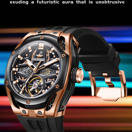 OUPINKE Men's Watches Full Skeleton 50ATM Waterproof Luminous Automatic Mechanical Watch for Man HEBDO STORE