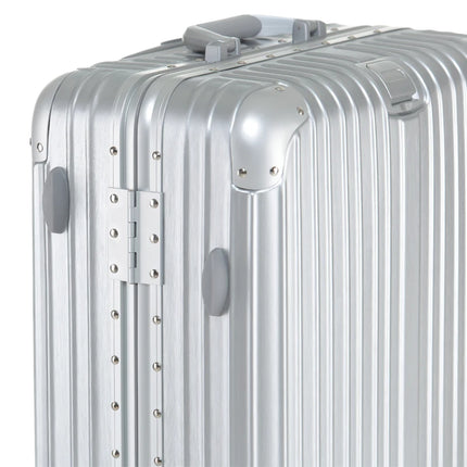 100% Aluminum-magnesium alloy Travel Suitcase Rolling Luggage 20/24/28 inch Trolley Luggage Carry-On Cabin Suitcase  Inch Silver HEBDO STORE