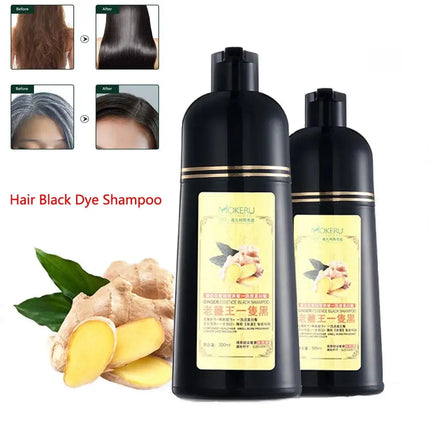 Mokeru Long Lasting Permanent Hair Color Natrual Ginger Hair Dye Black Shampoo for Women and Men Fast Beatuy Health Products HEBDO