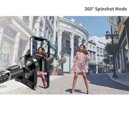 KEELEAD 360 Rotation Gimbal,Selfie Stick Tripod with Remote Fill Light Following Shooting,Stabilizer for Smartphone Live/Vlog HEBDO STORE