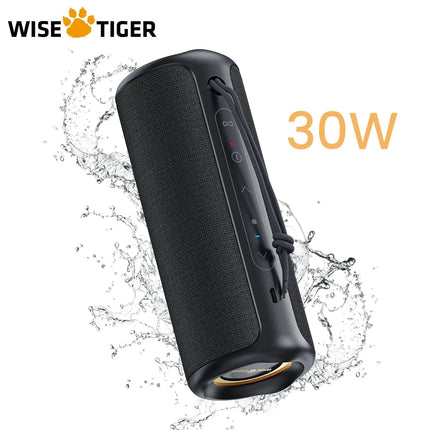 WISETIGER P3 30W Outdoor Portable Bluetooth Speaker IPX7 Waterproof Wireless Sound box Bass Boost BT5.3 RGB TWS Connectivity HEBDO