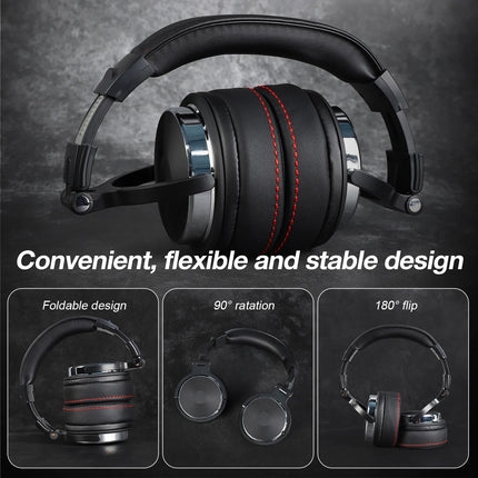 Pro-50 Wired Headphones with Hi-Res 50mm Drivers for Studio Monitoring,Professional Music Headphone with Comfort Ear Pad HEBDO STORE