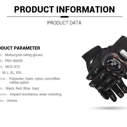 Motorcycle Gloves Windproof Waterproof Winter HEBDO