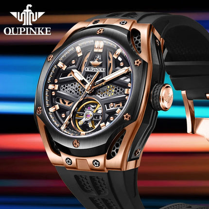 OUPINKE Men's Watches Full Skeleton 50ATM Waterproof Luminous Automatic Mechanical Watch for Man HEBDO STORE