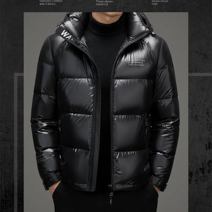 Super Down Jacket 2024 Winter New Short Coat Thickened Designer Clothing Hooded Casual Heating Luxury Down Ultra-light Filling HEBDO STORE