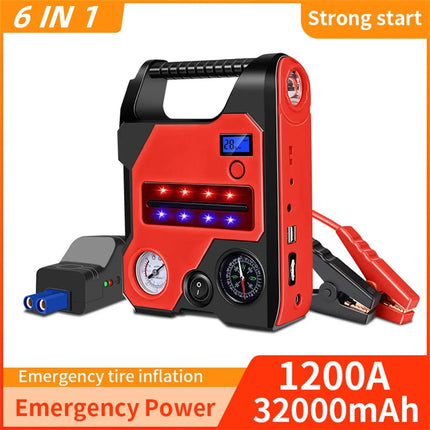 4 In 1 2000A Jump Starter Power Bank 16000mAh 150PSI Air Compressor Tire Pump Portable Charger Car Booster Starting Device HEBDO STORE