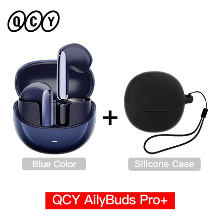 QCY HT10 AilyBuds Pro+ ANC Wireless Earphone Hi-Res Audio with LDAC Bluetooth 5.3 Earbuds 6 Mic AI HD Call Multipoint Connection HEBDO STORE