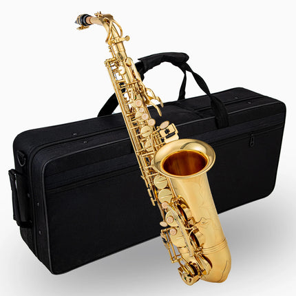 High Quality Eb Alto Saxophone Brass Lacquered Gold E Flat Sax Musical Woodwind Instrument With Case Mouthpiece Accessories HEBDO STORE