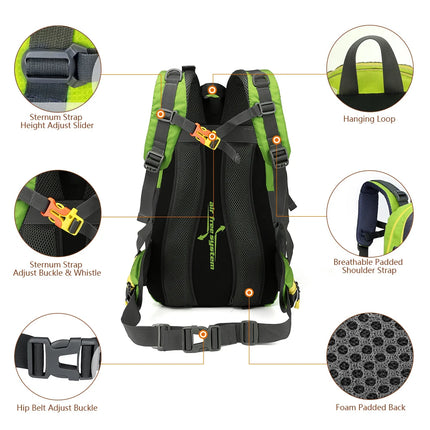 40L Water Resistant Travel Backpack Camping Hiking Laptop Daypack Trekking Climbing Back Bags For Men Women Hiking Supplies HEBDO STORE