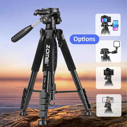 Zomei Q188 188cm Professional photography accessories video camera DSLR tripod for phone with phone holder HEBDO STORE