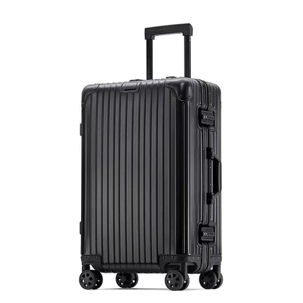 100% Aluminum-magnesium alloy Travel Suitcase Rolling Luggage 20/24/28 inch Trolley Luggage Carry-On Cabin Suitcase  Inch Silver HEBDO STORE