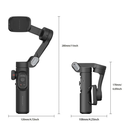 AOCHUAN 3-Axis Handheld Gimbal Stabilizer for Smartphone with Fill Light for iPhone Android Face Tracking Tiktok Vlog Smart XE HEBDO STORE