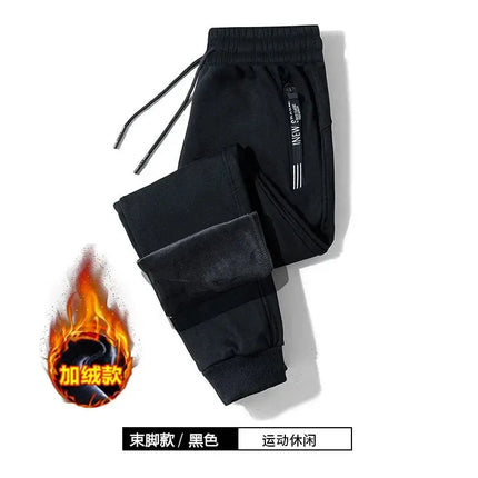 2024 Autumn and Winter New Fashion Trend Plus Fleece Thick Warm Sports Pants Men's Casual Loose High-Quality Plus-Size Pants 8XL HEBDO