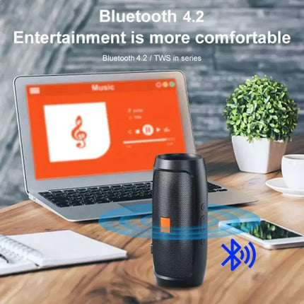 Bluetooth Speaker Dual Speaker Stereo Outdoor Tfusb Playback Fm Voice Broadcasting Portable Subwoofer 50 Wireless Speaker HEBDO STORE