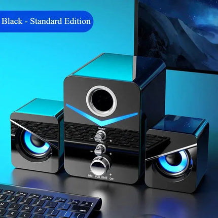 SADA Computer Speaker Home Desktop Computer Laptop Universal Small Speaker Wired Desktop Subwoofer Speaker HEBDO