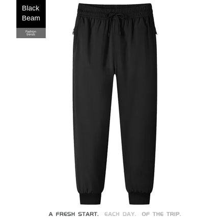 Men's Winter Warm Sports Pants Waterproof Outdoor Thick Cashmere Pants Casual Loose Drawstring Thick Large Size Jogging Pants HEBDO STORE