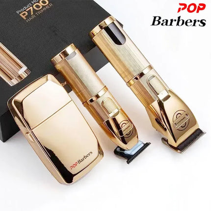 Pop Barbers Black Golden P800 P700 P600 Kit Hair Clipper Hair Trimmer for Men Professional Finishing Hair Cutting Machine HEBDO STORE