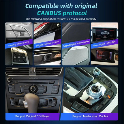 12.3 Android 14 System Car Radio Stereo For Audi Q5 8R 2008-2017 WiFi 4G LTE 8+128GB CarPlay BT IPS Touch Screen GPS HEBDO