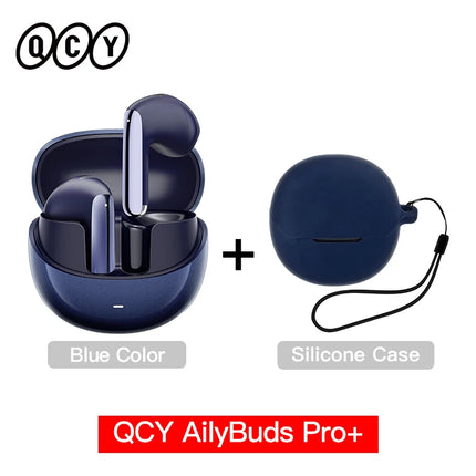 QCY HT10 AilyBuds Pro+ ANC Wireless Earphone Hi-Res Audio with LDAC Bluetooth 5.3 Earbuds 6 Mic AI HD Call Multipoint Connection HEBDO STORE