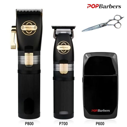 Pop Barbers Black Golden P800 P700 P600 Kit Hair Clipper Hair Trimmer for Men Professional Finishing Hair Cutting Machine HEBDO STORE