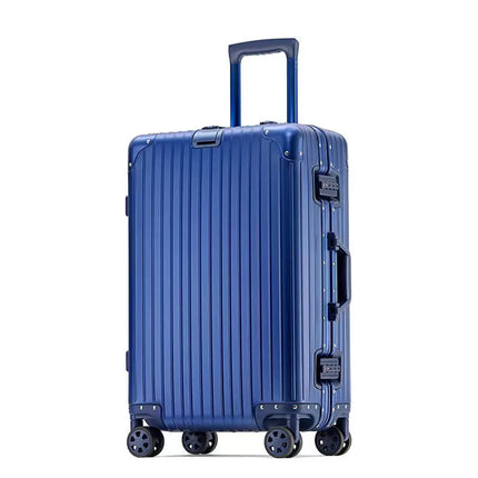 100% Aluminum-magnesium alloy Travel Suitcase Rolling Luggage 20/24/28 inch Trolley Luggage Carry-On Cabin Suitcase  Inch Silver HEBDO STORE