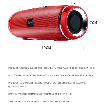 200W Portable Bluetooth Speaker IPX7 Waterproof Outdoor HIFI Pillar Speaker Subwoofer Stereo Speaker FM Radio TF Boom Box HEBDO STORE