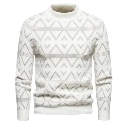 Fashion Patchwork Knitted Sweater Men Autumn Winter HEBDO