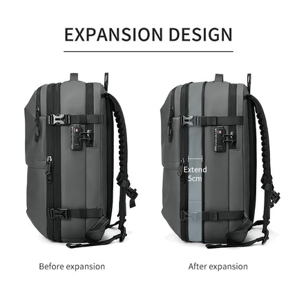 Men Travel Backpack vacuum compression 17 inch Laptop Backpack Business Large Capacity school Backpack Expanded Hiking backpack HEBDO STORE