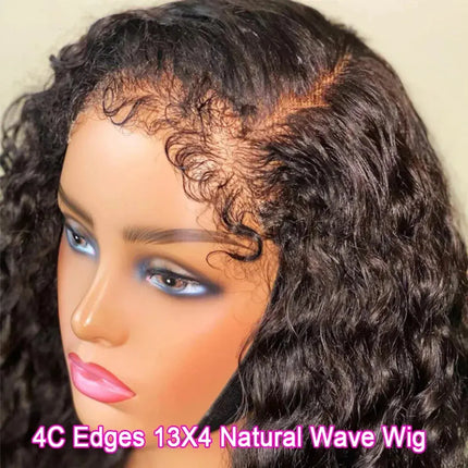 Natural Wave Lace Front Wig 4c Edges Baby Hair Glueless Wig Human Hair Ready To Wear Virgin 13x4 Lace Front Human Hair Wigs HEBDO STORE