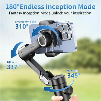 AOCHUAN 3-Axis Handheld Gimbal Stabilizer for Smartphone with Fill Light for iPhone Android Face Tracking Tiktok Vlog Smart XE HEBDO STORE