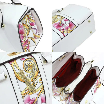 VM FASHION KISS 2023 Printing Top Handle Bags Women Split Leather Doctor Handbag Luxury Designer Shoulder Messenger Bag Totes HEBDO STORE