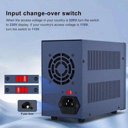 NANKADF DC Power Supply, 0-30V 0-10A with High Accuracy 4-Digit LED Display, 5V/2A USB Port, Encoder Adjustment N-GA3010H HEBDO