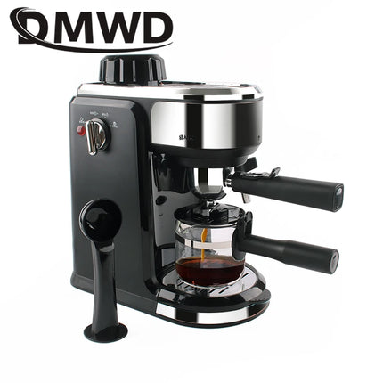 Italian Pressure Steam Coffee Maker 5 Bar Automatic Pump Espresso Cappuccino Bubble Machine Milk Foam Frother Latte Mocha Pot EU HEBDO STORE