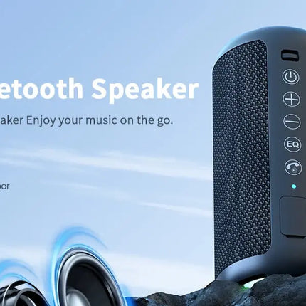 Portable Speaker, Wireless Bluetooth Speaker, IPX7 Waterproof, 24W Loud Stereo Sound with Mic, Bassboom Technology, TWS Pairing HEBDO